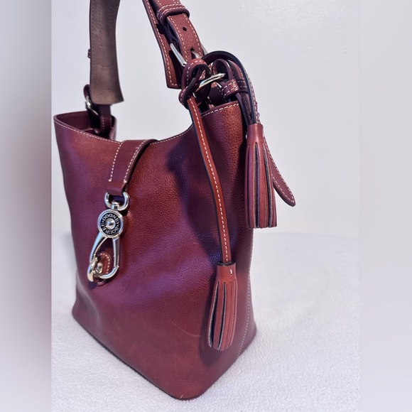Dooney & Bourke Florentine Lily Bucket shoulder bag caramel/natural brown - Picture 3 of 9